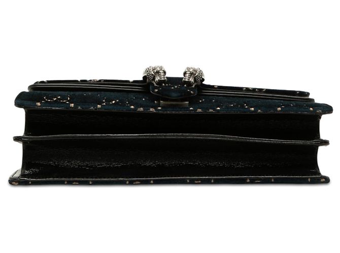 Borsa a tracolla Dionysus Medium GG in velluto blu Gucci - vista 3
