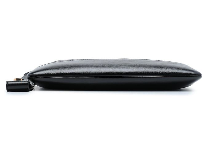 Clutch Chanel Medium Gabrielle O Case in vitello invecchiato nero - vista 3
