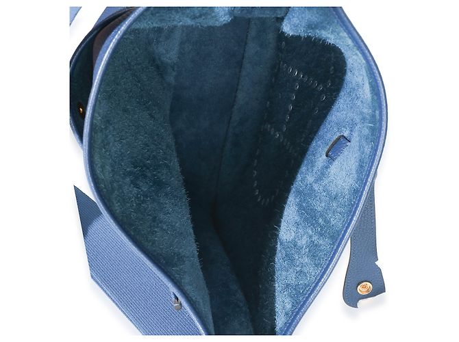 Hermès Blue Agate Clemence Evelyne 33 GM GHW - vista 5