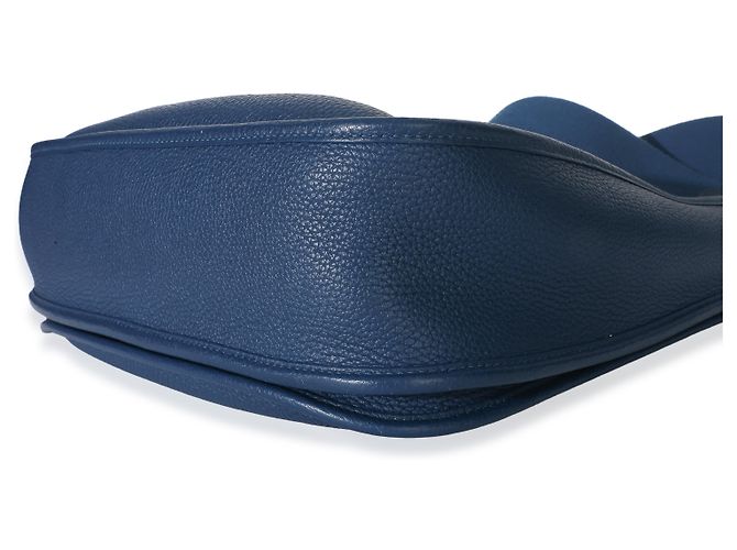 Hermès Blue Agate Clemence Evelyne 33 GM GHW - vista 6