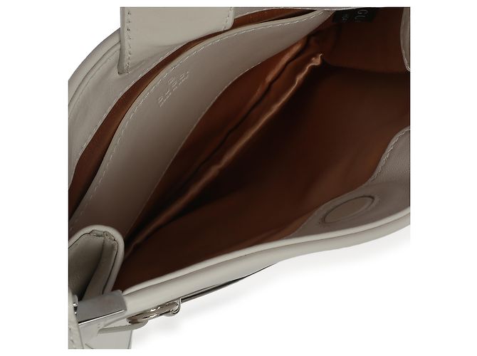 Gucci Horsebit schmale Schultertasche aus weißem Kalbsleder - Ansicht 5