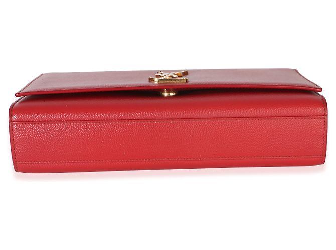 Borsa a catena Kate Medium Saint Laurent Red Grain De Poudre Rosso - vista 2