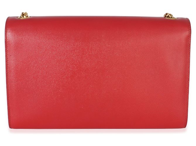 Borsa a catena Kate Medium Saint Laurent Red Grain De Poudre Rosso - vista 4