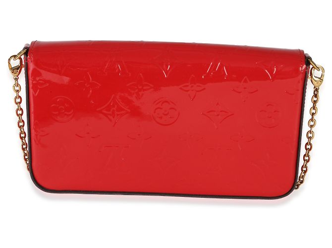 Louis Vuitton Red Monogram Vernis Felicie Pochette Rosso - vista 2