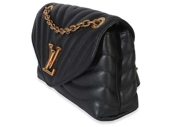 Louis Vuitton Black Calfskin New Wave MM NM Nero - vista 3