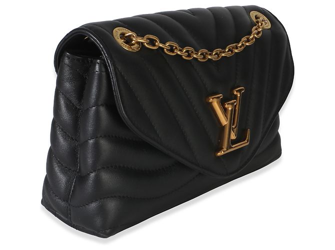 Louis Vuitton Black Calfskin New Wave MM NM Nero - vista 4