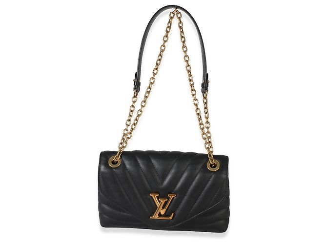 Louis Vuitton Black Calfskin New Wave MM NM Nero - vista 5