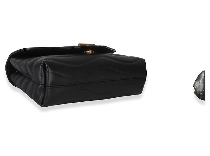 Louis Vuitton Black Calfskin New Wave MM NM Nero - vista 7