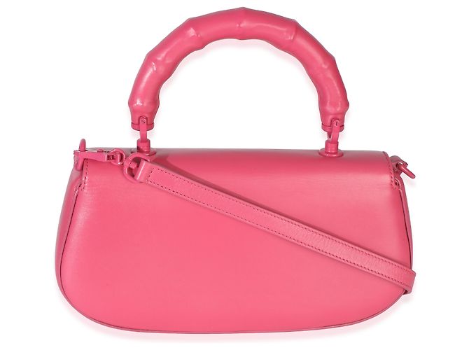 Borsa Gucci Medium Bamboo Diva in pelle di vitello rosa - vista 2