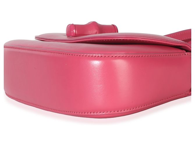 Borsa Gucci Medium Bamboo Diva in pelle di vitello rosa - vista 6