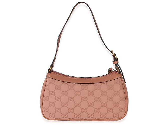 Bolso de hombro Gucci Ophidia Small de lona GG rosa claro - vista 2