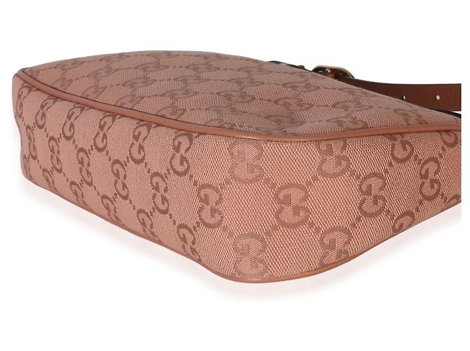 Bolso de hombro Gucci Ophidia Small de lona GG rosa claro - vista 6