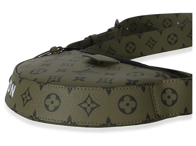 Borsa a tracolla Moon Louis Vuitton in tela Monogram Green Khaki Verde - vista 6