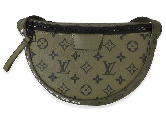 Borsa a tracolla Moon Louis Vuitton in tela Monogram Green Khaki Verde - vista 8
