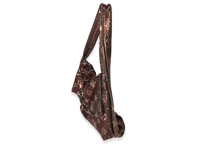 Louis Vuitton Bronze Monogram Mesh Metal Frances Marrone - vista 2