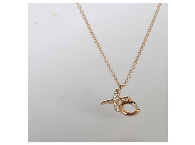 Pendente Tiffany & Co. Paloma Picasso XO in oro rosa e diamanti - vista 5