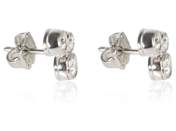 Orecchini Tiffany & Co. Platinum Diamond Bubble - vista 3