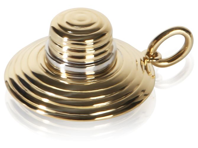 Tiffany & Co. Charm cappello a tesa larga in oro bianco e oro giallo con diamanti - vista 4