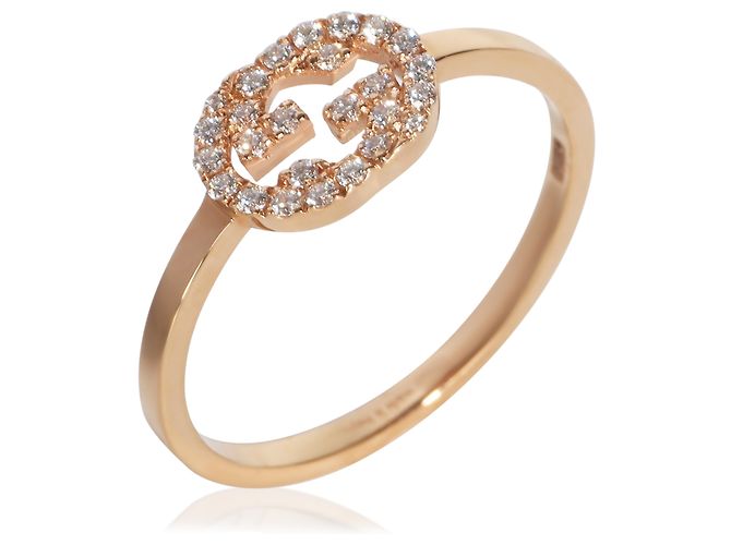Gucci Interlocking G Ring aus Roségold und Diamanten - Ansicht 2