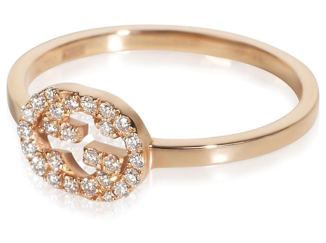 Gucci Interlocking G Ring aus Roségold und Diamanten - Ansicht 3