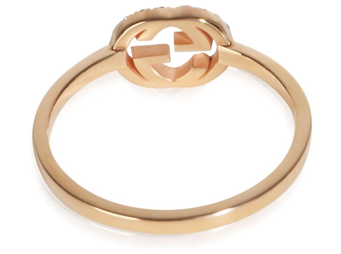 Gucci Interlocking G Ring aus Roségold und Diamanten - Ansicht 4