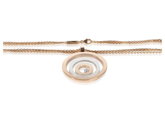 Pendentif Chopard Happy Spirit en or tricolore et diamants - vue 2