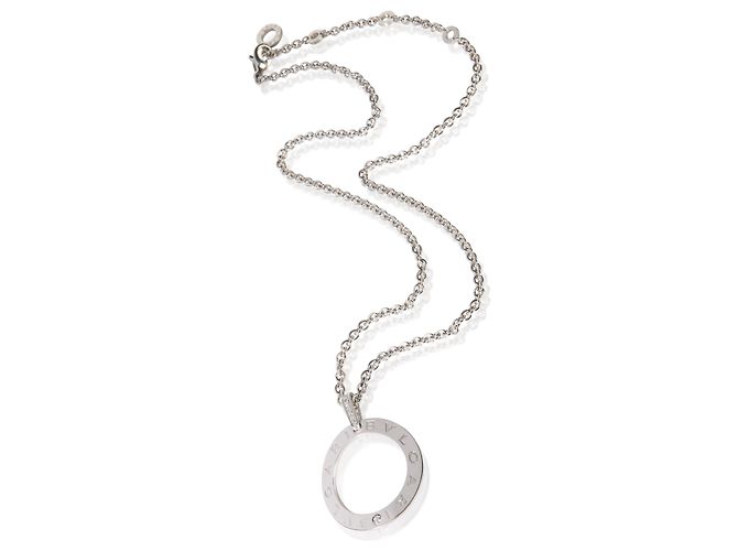 Bulgari Pendente Cerchio in Oro Bianco e Diamanti BVLGARI - vista 2