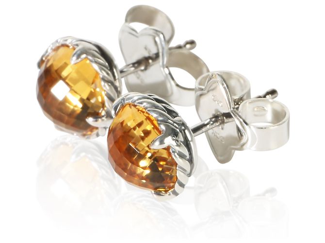 Orecchini Chatelaine David Yurman in argento sterling e citrino - vista 2