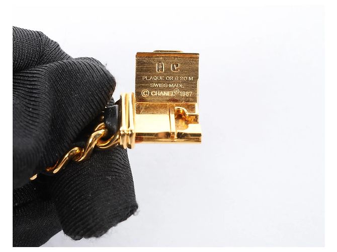 Première Orologio Chanel Premiere L AG70349 GP & Leather QZ con quadrante nero - vista 11
