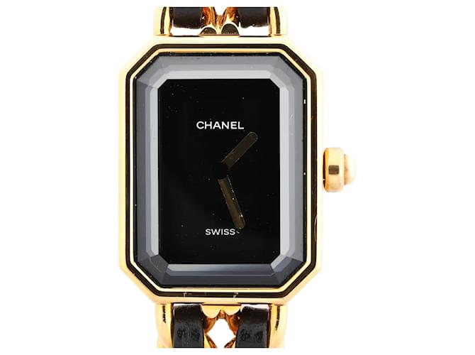 Première Orologio Chanel Premiere L AG70349 GP & Leather QZ con quadrante nero - vista 2
