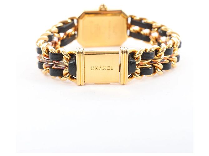 Première Orologio Chanel Premiere L AG70349 GP & Leather QZ con quadrante nero - vista 6
