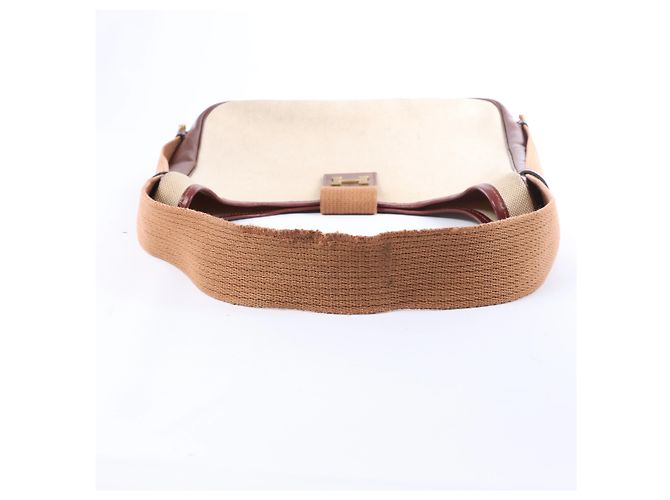 Trim Hermès Borsa a tracolla Hermes Sako Toile H in marrone O:1985 Beige - vista 14
