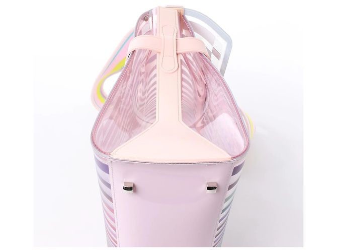 Borsa a mano 2Way Delvaux Tempête GM in vinile e gomma, rosa - vista 10