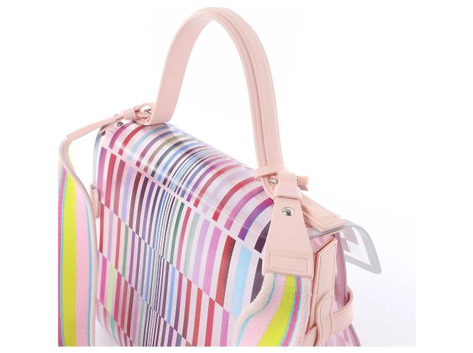Borsa a mano 2Way Delvaux Tempête GM in vinile e gomma, rosa - vista 5