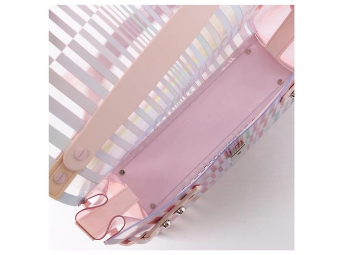 Borsa a mano 2Way Delvaux Tempête GM in vinile e gomma, rosa - vista 7