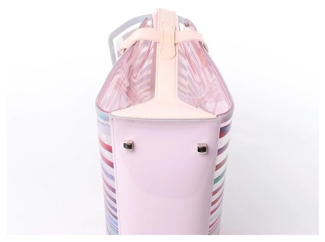 Borsa a mano 2Way Delvaux Tempête GM in vinile e gomma, rosa - vista 9
