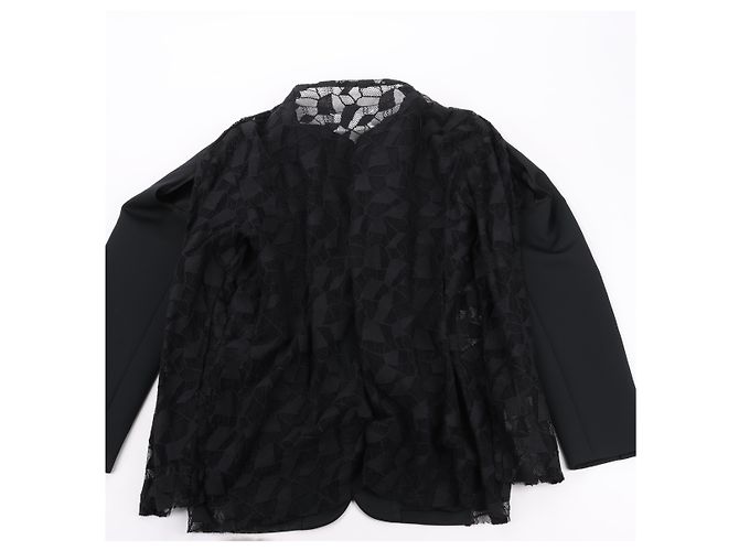 Maison Martin Margiela Maison Margiela Black Blazer with Lace Overlay, Size 40 - view 3