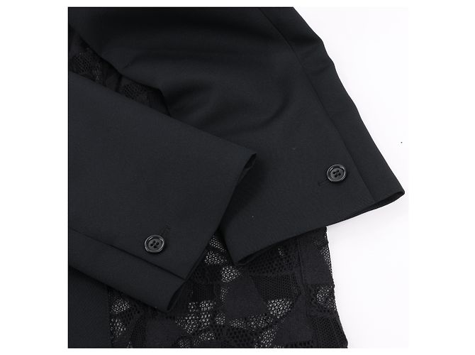 Maison Martin Margiela Maison Margiela Black Blazer with Lace Overlay, Size 40 - view 5