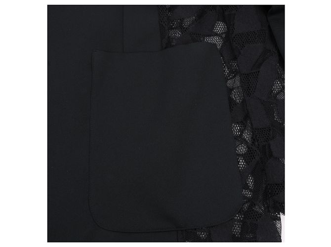 Maison Martin Margiela Maison Margiela Black Blazer with Lace Overlay, Size 40 - view 6