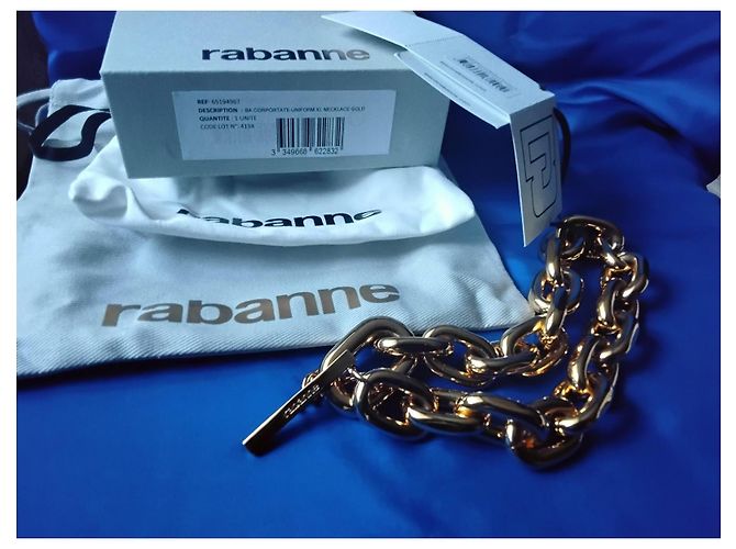 Paco Rabanne Collana Rabanne XL Link Gold-Tone D'oro - vista 9