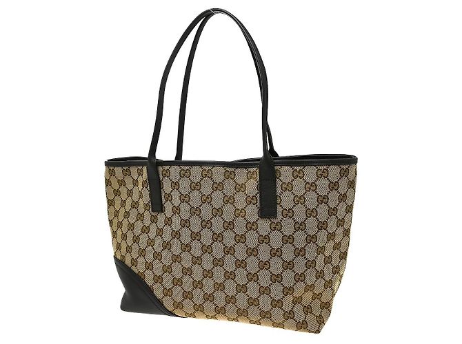 Gucci New Britt Tote GG Canvas and leather Medium Beige - vista 2
