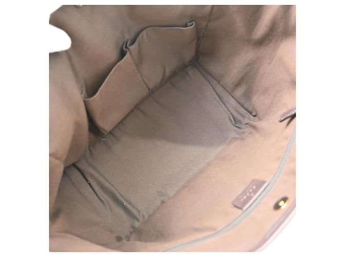 Gucci New Britt Tote GG Canvas and leather Medium Beige - vista 3