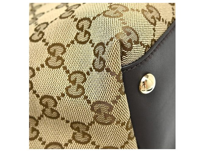 Gucci New Britt Tote GG Canvas and leather Medium Beige - vista 6
