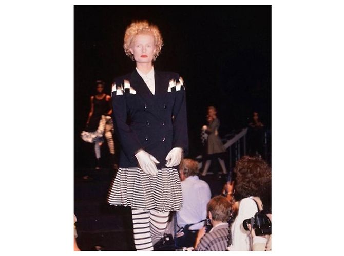 Jean Paul Gaultier Blazer Donna Nero a quadri - vista 3