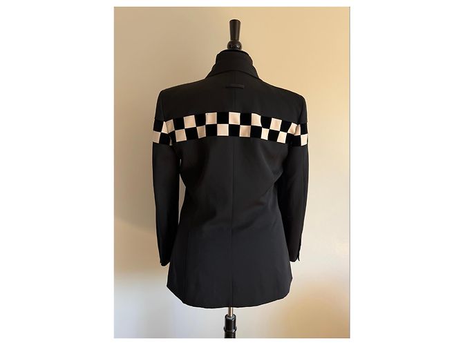 Jean Paul Gaultier Blazer Donna Nero a quadri - vista 5