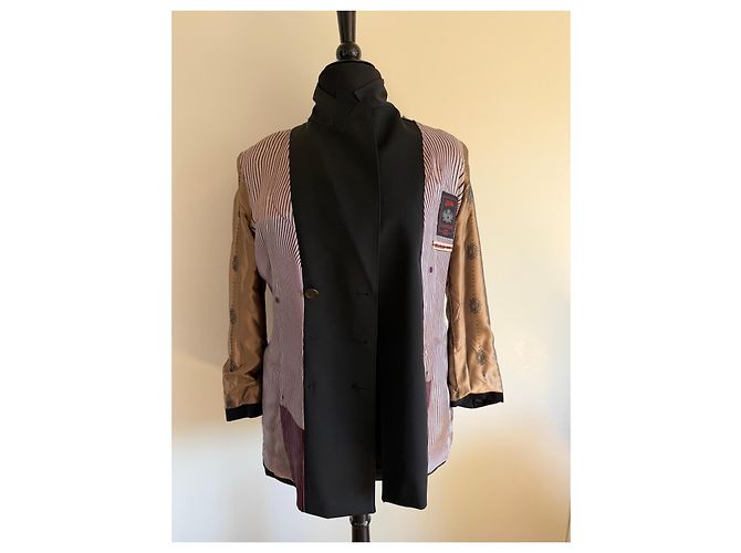 Jean Paul Gaultier Blazer Donna Nero a quadri - vista 6
