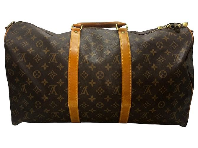 Louis Vuitton Keepall Bandouliere Monogram Canvas 50 Marrone - vista 2