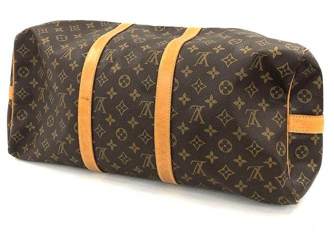 Louis Vuitton Keepall Bandouliere Monogram Canvas 50 Marrone - vista 3