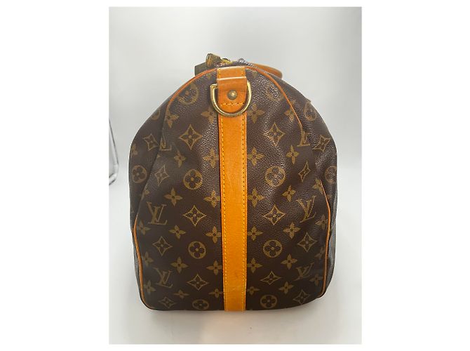 Louis Vuitton Keepall Bandouliere Monogram Canvas 50 Marrone - vista 4