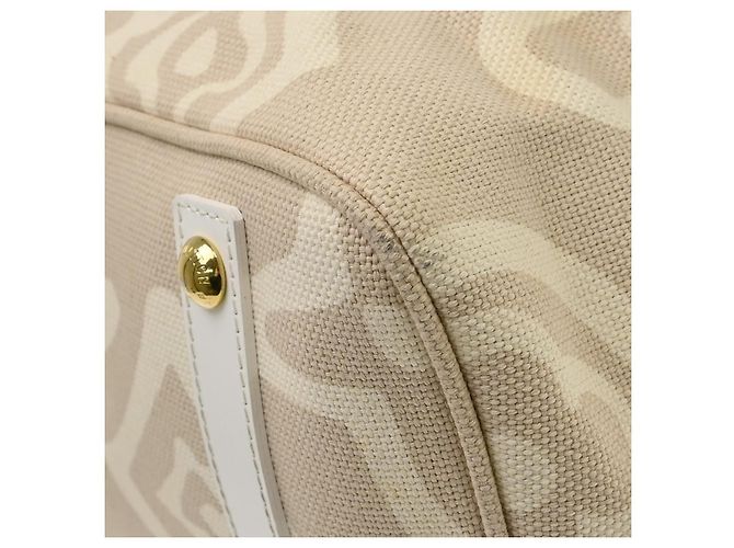 Louis Vuitton Tahitienne Cabas Canvas GM Beige - vista 7